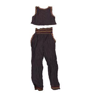 free people crop top + harem pant set